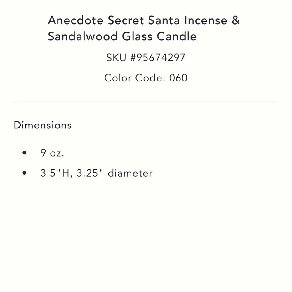 Secret santa anecdote candle